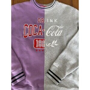 Coca-Cola By Staple Sweatshirt Sz M Purple Gray Colorblock Embroidered Logo